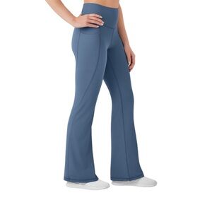 NWOT MEMBERS MARK EVERY DAY FLARE YOGA PANT BLUE L